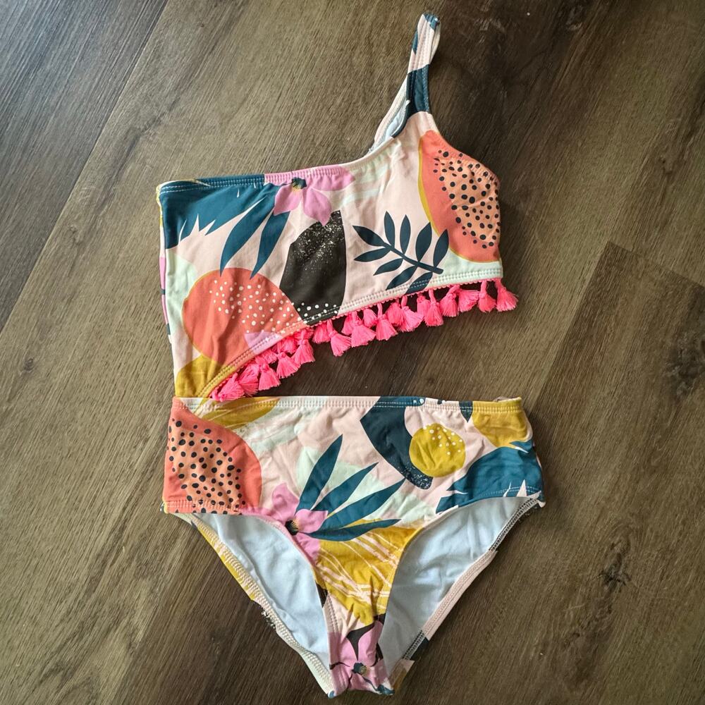 Beach Lingo Floral, Tassel Cut Out One Piece